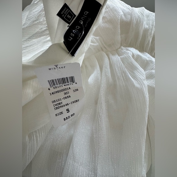 Windsor White Long Sleeve Short Dress Size Small - Picture 10 of 10